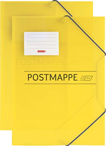 Brunnen 104705410 Sammelmappe/Postmappe (A4, transluzente PP-Folie, mit Gummizug) (2 Mappen) von BRUNNEN