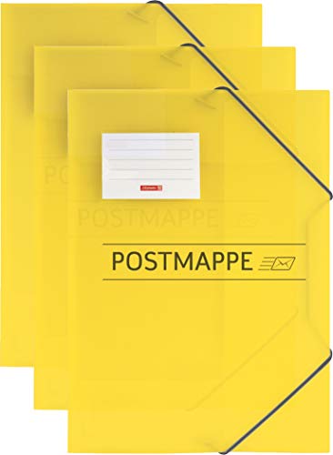 Brunnen 104705410 Sammelmappe/Postmappe (A4, transluzente PP-Folie, mit Gummizug) (3 Mappen) von BRUNNEN