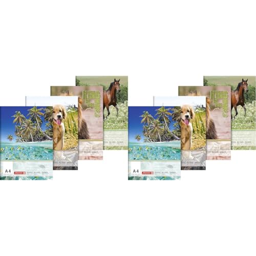 Brunnen 1047914 Zeichenblock (A4, 100 g/m², 20 Blatt) Tiermotive (Packung mit 2) von BRUNNEN