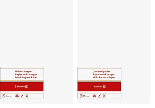Brunnen 105122500 Universalpapier, A4, 25 Blatt, 160 g/m², weiß (Packung mit 2) von BRUNNEN