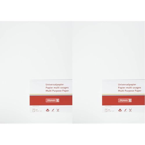 Brunnen 105122507 Universalpapier, A4, 25 Blatt, 160 g/m², perlweiß (Packung mit 2) von BRUNNEN
