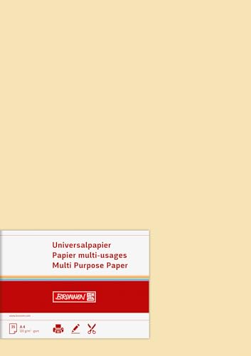 Brunnen 105123511 Universalpapier, A4, 35 Blatt, 120 g/m², chamois von BRUNNEN