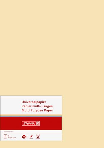 Brunnen 105125011 Universalpapier, A4, 50 Blatt, 80 g/m², chamois Brunnen 105125011 Universalpapier, A4, 50 Blatt, 80 g/m², chamois von BRUNNEN