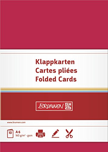 Brunnen 105125324 Klappkarte Universalpapier, A6, 10 Stück, mittelrot Brunnen 105125324 Klappkarte Universalpapier, A6, 10 Stück, mittelrot von BRUNNEN