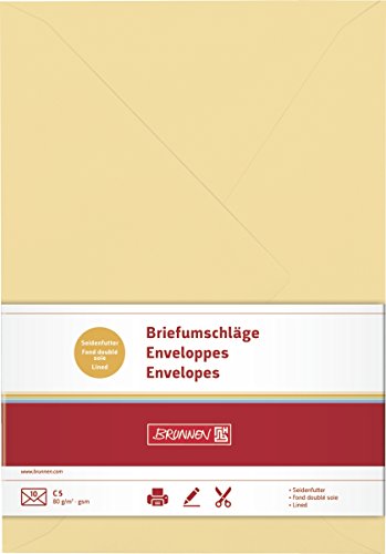 Brunnen 105125414 Briefumschlag Universalpapier, C5, 10 Stück, honig von BRUNNEN