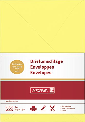 Brunnen 105125610 Briefumschlag Universalpapier, B6, gelb von Brunnen