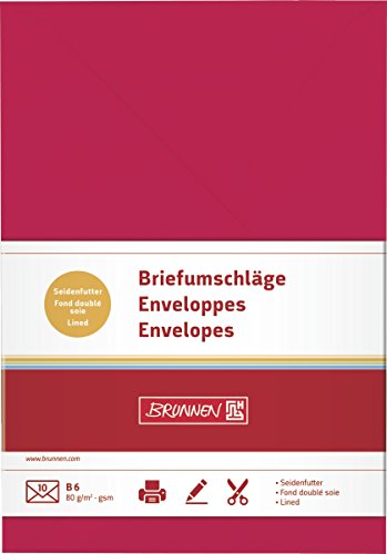 Brunnen 105125624 Briefumschlag Universalpapier, B6, mittelrot von BRUNNEN