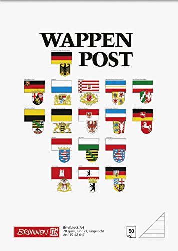 Brunnen 1052647 Briefblock / Schreibblock / Wappen-Post-Block (A4, liniert, 50 Blatt, 70 g/m²) von BRUNNEN