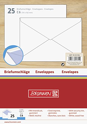 Brunnen 1053536 Briefumschlag, C6, 25 Stück Brunnen 1053536 Briefumschlag, C6, 25 Stück von Brunnen
