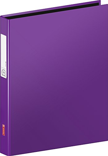 Brunnen 106552160 Ringbuch (A4, Kartonüberzug, 20mm Füllhöhe, 2 Ringe, mit Beschriftungsetikett auf dem Rücken) violett / purple von BRUNNEN