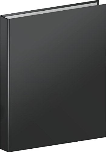 Brunnen 106552190 Ringbuch (A4, Kartonüberzug, 20mm Füllhöhe, 2 Ringe, mit Beschriftungsetikett auf dem Rücken) schwarz / onyx von BRUNNEN