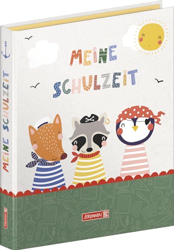 Brunnen 106558501 Ringbuch Meine Schulzeit (A4, 30mm Füllhöhe, 2 Ringe, mit Register und Prospekthüllen) von BRUNNEN