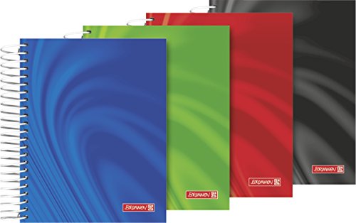 Brunnen 106727202 Notizblock / Collegeblock (A6, kariert, 90g/m², 140 Blatt) 4 verschiedene Farben) von BRUNNEN