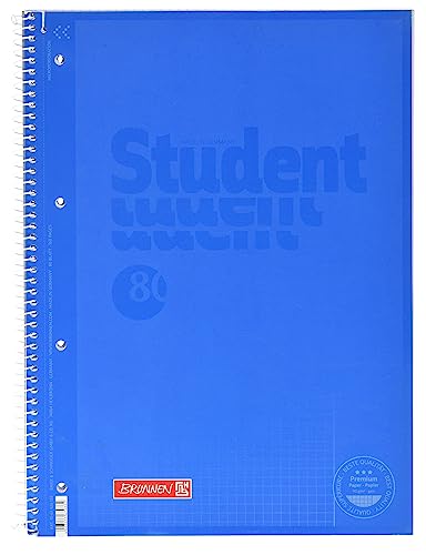 Brunnen 1067926133 Notizblock / Collegeblock Student Colour Code (A4 kariert, Lineatur 26, 90 g/m², 80 Blatt) blau von Brunnen