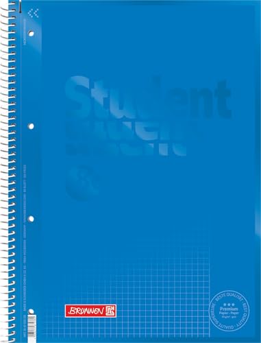 Brunnen 1067926133 Notizblock / Collegeblock Student Colour Code (A4 kariert, Lineatur 26, 90 g/m², 80 Blatt) blau von Brunnen