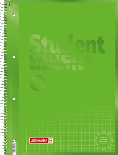 BRUNNEN Collegeblock Premium Student Colour Code | A4, Lineatur 28, 80 Blatt, kiwi von BRUNNEN