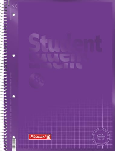 BRUNNEN Collegeblock Premium Student Colour Code | A4, Lineatur 28, 80 Blatt, purple von BRUNNEN