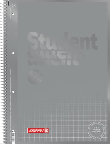BRUNNEN Collegeblock Premium Student Colour Code | A4, Lineatur 28, 80 Blatt, silver von BRUNNEN