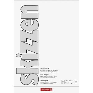 Brunnen 3 x Skizzenblock A3 190g/qm 50 Blatt von BRUNNEN