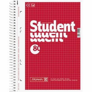 Brunnen 5 x Kollegblock Student A5 70g/qm kariert 80 Blatt rot Brunnen 5 x Kollegblock Student A5 70g/qm kariert 80 Blatt rot von BRUNNEN