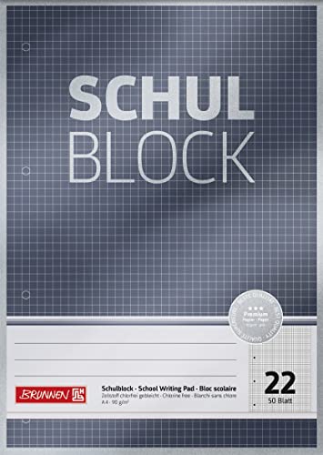BRUNNEN Block Premium „Schulblock“ A4 schwarz von Brunnen