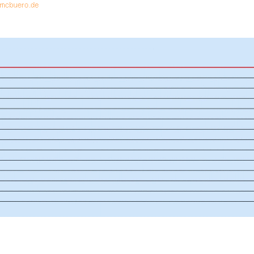 Brunnen Karteikarten A6 liniert blau VE=100 Stück von Brunnen