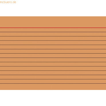 Brunnen Karteikarten A6 liniert orange VE=100 Stück von Brunnen