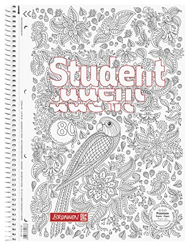 Brunnen Notizblock/Collegeblock Student Zenart (Liniert Papagei, 10) von BRUNNEN