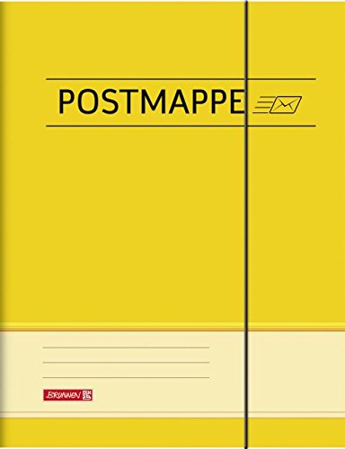 Brunnen Postmappe für A4 in gelb mit Gummizugverschluss aus Karton von Brunnen
