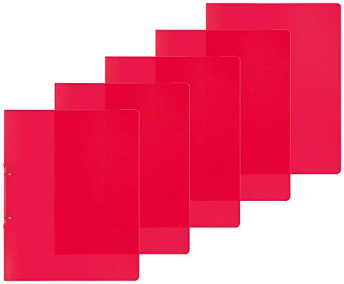 Brunnen Ringordner A4 2 Ringe 16mm extrastark farbig Sortiert (Rot, 5er Pack) von BRUNNEN