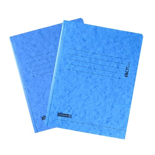 Brunnen FACT!Plus A4 Schnellhefter Sammelmappe Dokumentenmappe aus dickem, gepresstem Karton im praktischen Doppelpack ideal zur Ablage und Organisation für Amtsheftung und kaufmännische Heftung von BRUNNEN
