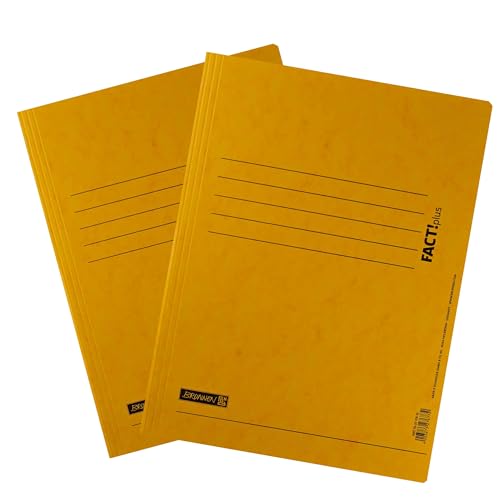 Brunnen FACT!Plus A4 Schnellhefter Sammelmappe Dokumentenmappe aus dickem, gepresstem Karton im praktischen Doppelpack ideal zur Ablage und Organisation für Amtsheftung und kaufmännische Heftung von BRUNNEN
