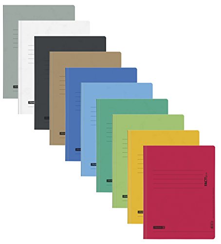 Brunnen Schnellhefter, aus Pappe, 13 Farben, extra stark, 375 g/m², 10er Pack, Farb Mix, 1 von BRUNNEN