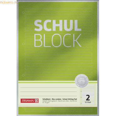 10 x Brunnen Schulblock Premium A4 90g/qm 50 Blatt Lineatur 2 10 x Brunnen Schulblock Premium A4 90g/qm 50 Blatt Lineatur 2 von Brunnen