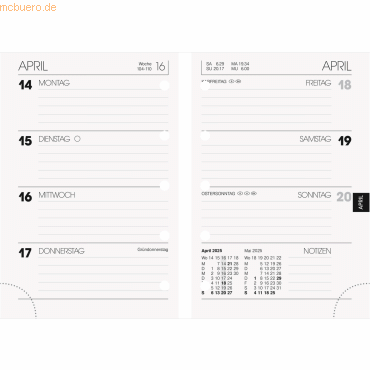 Brunnen Wochenkalendarium 723 für Ringbuch-Kalender 7,6x11,2cm 1 Woche Brunnen Wochenkalendarium 723 für Ringbuch-Kalender 7,6x11,2cm 1 Woche von Brunnen
