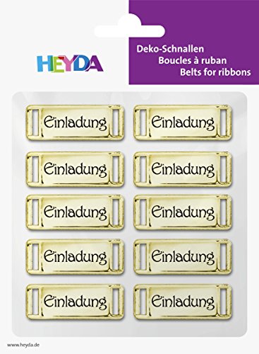 Deko-Schnalle Einladung go 10St Deko-Schnalle Einladung go 10St von Brunnen