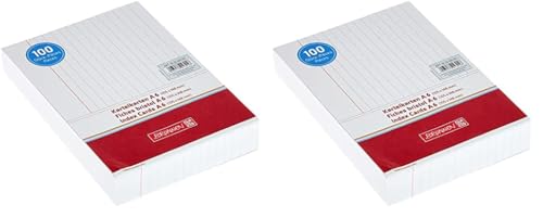 Karteikarte A6 lin ws 100St (Packung mit 2) von BRUNNEN