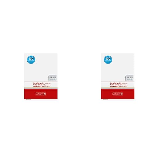 Karteikarte A6 unlin ws 100St (Packung mit 2) von BRUNNEN
