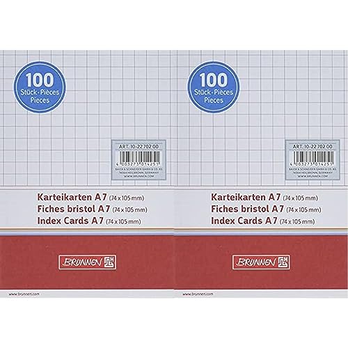 Karteikarte A7 kar ws 100St (Packung mit 2) von BRUNNEN