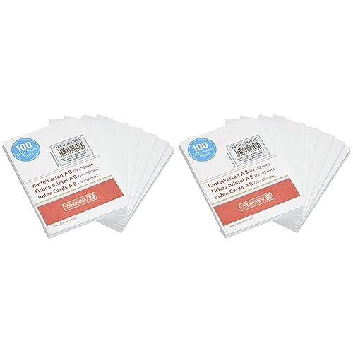 Karteikarte A8 unlin ws 100St (Packung mit 2) von BRUNNEN