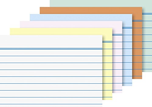 Karteikarten liniert mit 7 mm Zeilenabstand (A8 - 5,2 x 7,4 cm / BLAU) 100 Stück von BRUNNEN