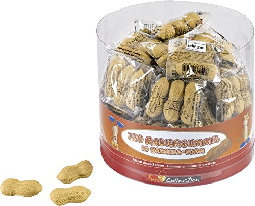 Radiergummi Erdnuss/Peanut (4 x 1,5 cm / 3 Stück) von BRUNNEN