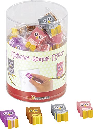 Brunnen Radiergummi 'Eule' (3,5 x 2 cm), Gummi, ERASER, Radiergummi, Tier, Grey von BRUNNEN