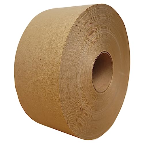 8 Rollen Nassklebeband unverstärkt 70 mm x 200 lfm, 100% recyclebares Klebeband, sehr belastbar, Papierklebeband, Paketbänder, Kraftpapier, nassklebend, Herstellung aus nachhaltigen Quellen von Brunoplast