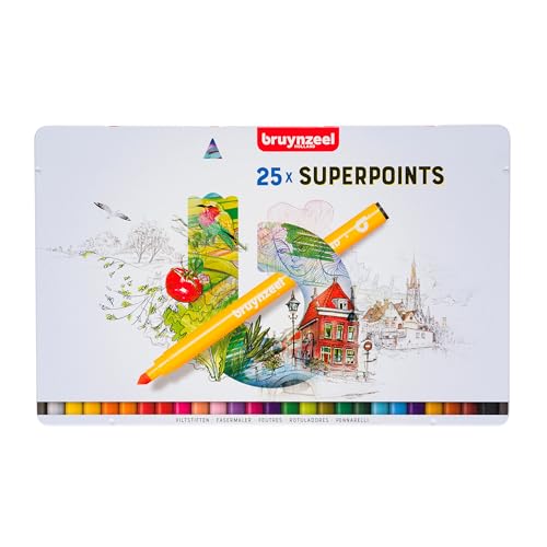 Bruynzeel Filzstifte Super Points Colour Pens 25-teilig von Bruynzeel