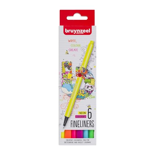 Bruynzeel Fineliner Pinselstifte, 6-teilig, Neon Bruynzeel Fineliner Pinselstifte, 6-teilig, Neon von Bruynzeel