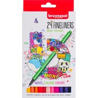 Bruynzeel Fineliner-Set 24 Farben von Multi