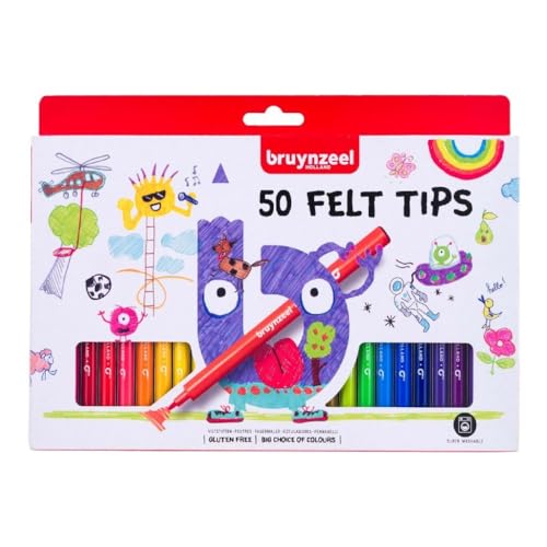 Bruynzeel Kids Fasermaler-Set mit 50 Farben | Zeichnen & Malen für Kinder Bruynzeel Kids Fasermaler-Set mit 50 Farben | Zeichnen & Malen für Kinder von Bruynzeel