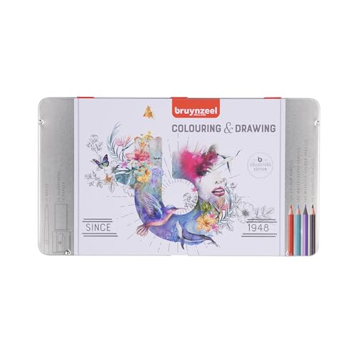 Bruynzeel Malset, 70 Teile | 32 Buntstifte, 18 Aquarellstifte, 12 Metallic-Stifte, 4 Graphitbleistifte, Pinsel, 2 Anspitzer + Radiergummi Bruynzeel Malset, 70 Teile | 32 Buntstifte, 18 Aquarellstifte, 12 Metallic-Stifte, 4 Graphitbleistifte, Pinsel, 2 Anspitzer + Radiergummi von Bruynzeel
