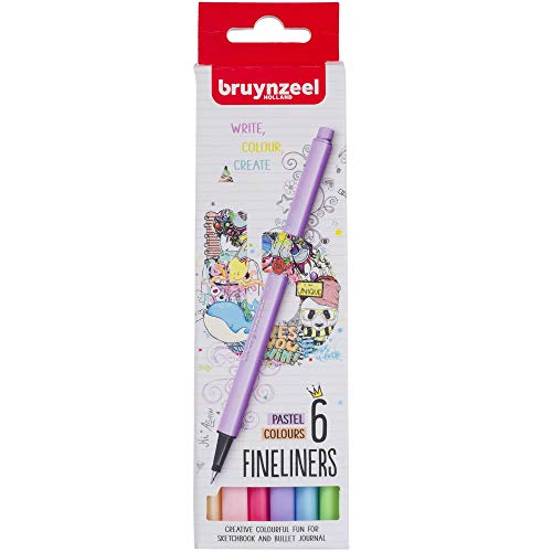 Bruynzeel Pastellfarben Fineliner Pinselstifte 6-teilig Bruynzeel Pastellfarben Fineliner Pinselstifte 6-teilig von Bruynzeel